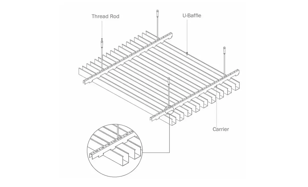 aluminum baffle ceiling